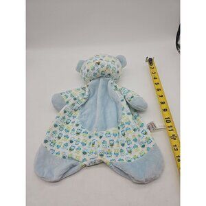 Baby Ganz Sleepy Time Bear Lovey Security Blanket Owl Green Blue Brown White